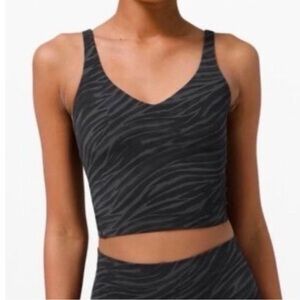 Lululemon Align Black Zebra Print Crop Top